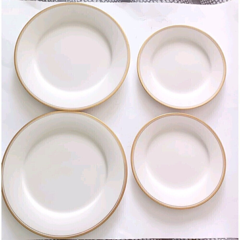 Noritake Japan Dinner Salad Plates Ivory China Viceroy 7222 Set Of 4 Vintage